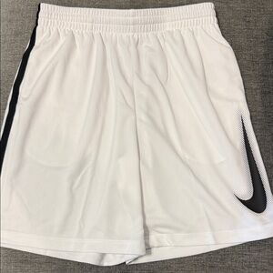Nike Kids White and Black Shorts